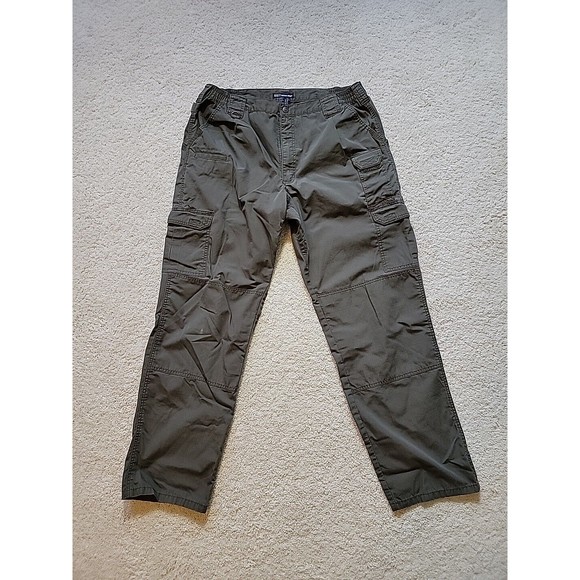 511 Tactical Pants Mens 38x34 Green Ripstop Pockets Military Utility Cargo - Picture 1 of 9